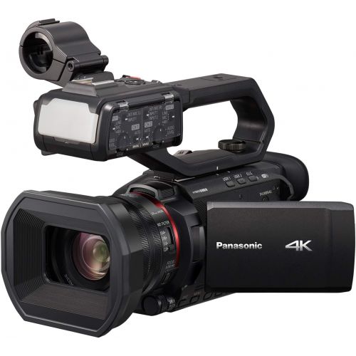 파나소닉 Panasonic X2000 4K Professional Camcorder with 24x Optical Zoom, WiFi HD Live Streaming, 3G SDI Output and VW-HU1 Detachable Handle, HC-X2000 (USA Black)