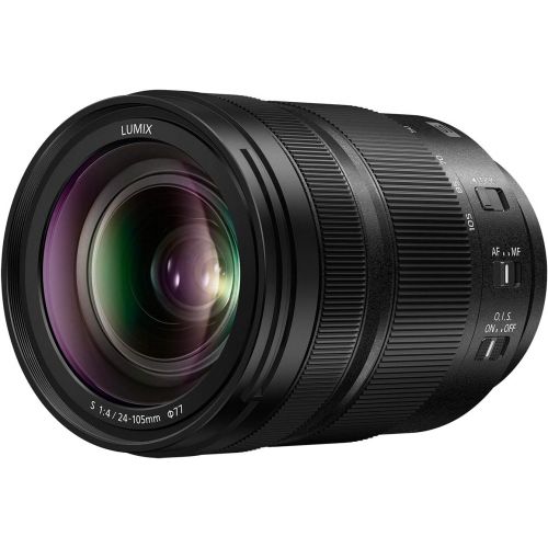 파나소닉 Panasonic LUMIX S 24-105mm F4 Lens, Full-Frame L Mount, Optical Image Stabilizer and Rugged Dust/Splash/Freeze-Resistant S-R24105 (USA), Black