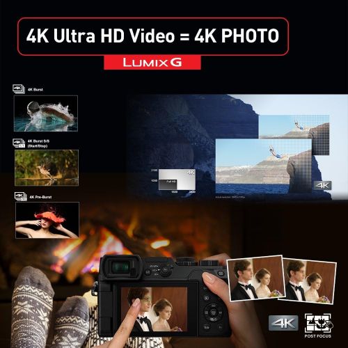 파나소닉 Panasonic LUMIX GX85 4K Digital Camera, 12-32mm and 45-150mm Lens Bundle, 16 Megapixel Mirrorless Camera Kit, 5 Axis In-Body Dual Image Stabilization, 3-Inch Tilt and Touch LCD, DM