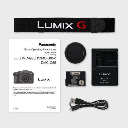 파나소닉 Panasonic LUMIX G85 4K Digital Camera, 12-60mm Power O.I.S. Lens, 16 Megapixel Mirrorless Camera, 5 Axis In-Body Dual Image Stabilization, 3-Inch Tilt and Touch LCD, DMC-G85MK (Bla