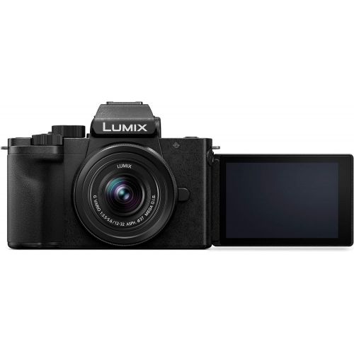 파나소닉 Panasonic LUMIX G100 4k Mirrorless Camera for Photo and Video, Built-in Microphone with Tracking, Micro Four Thirds Interchangeable Lens System, 12-32mm Lens, 5-Axis Hybrid I.S, DC