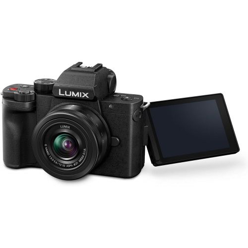 파나소닉 Panasonic LUMIX G100 4k Mirrorless Camera for Photo and Video, Built-in Microphone with Tracking, Micro Four Thirds Interchangeable Lens System, 12-32mm Lens, 5-Axis Hybrid I.S, DC