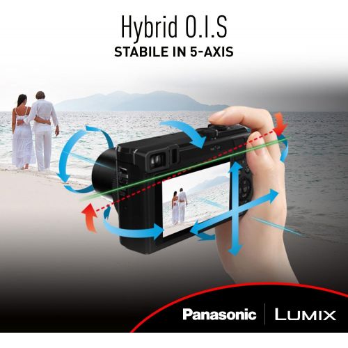 파나소닉 Panasonic Lumix 4K Digital Camera with 30X LEICA DC Vario-ELMAR Lens F3.3-6.4, 18 Megapixels, and High Sensitivity Sensor - Point and Shoot Camera - DMC-ZS60K (BLACK)