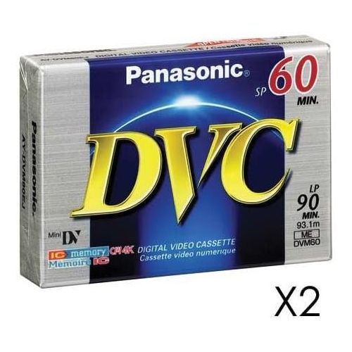 파나소닉 Panasonic AYDVM60EJ2 Mini Digital Video Cassette (60 min, 2 Pack)