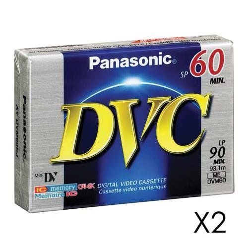 파나소닉 Panasonic AYDVM60EJ2 Mini Digital Video Cassette (60 min, 2 Pack)