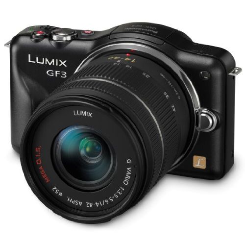 파나소닉 Panasonic Lumix DMC-GF3KK 12 MP Micro 4/3 Mirrorless Digital Camera with 3-Inch Touchscreen LCD and 14-42mm Zoom Lens (Black) (Discontinued by Manufacturer)