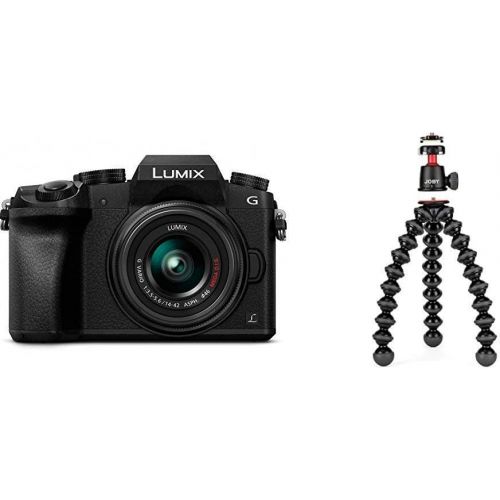 파나소닉 PANASONIC LUMIX G7 4K Mirrorless Camera with JOBY GorillaPod 3K Kit - Black/Charcoal
