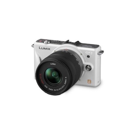 파나소닉 Panasonic Lumix DMC-GF2 12 MP Micro Four-Thirds Mirrorless Digital Camera with 3.0-Inch Touch-Screen LCD and 14-42mm Lens (White)