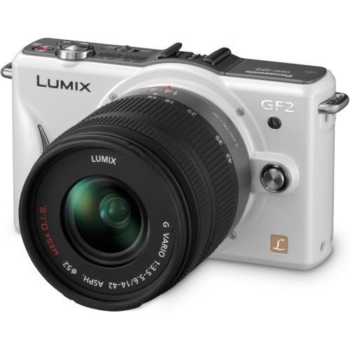 파나소닉 Panasonic Lumix DMC-GF2 12 MP Micro Four-Thirds Mirrorless Digital Camera with 3.0-Inch Touch-Screen LCD and 14-42mm Lens (White)