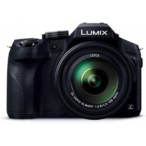 파나소닉 Panasonic LUMIX DMC-FZ300K 12.1 Megapixel, 1/2.3-inch Sensor, 4K Video, Splash & Dustproof Body, Leica DC Lens 24X F2.8 Zoom (Black) - International Version (No Warranty)