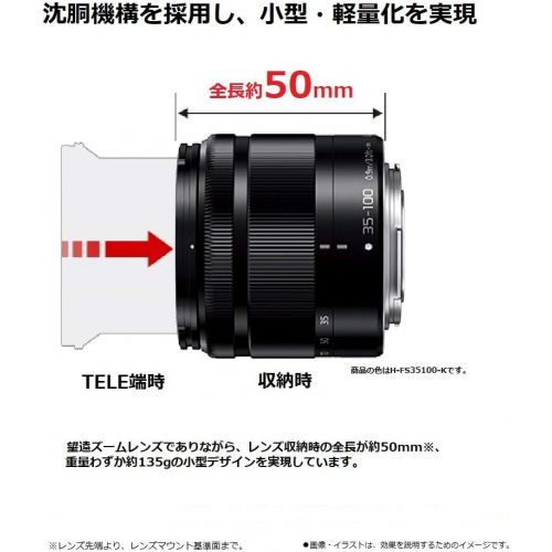 파나소닉 Panasonic 35-100mm f/4-5.6 Interchangeable Zoom Lens (Silver)