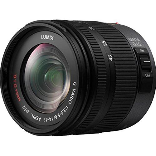 파나소닉 PANASONIC LUMIX G Vario Lens, 14-45MM, F3.5-5.6 ASPH, MIRRORLESS Micro Four Thirds, MEGA O.I.S, H-FS014045 (USA Black)