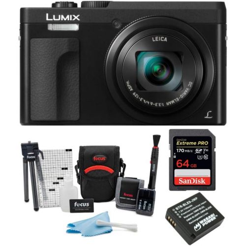 파나소닉 Panasonic DC-ZS70K Lumix 20.3MP, 4K Touch Enabled 3 LCD, 180 Degree Flip-Front Display, 30x Lens 64GB Bundle