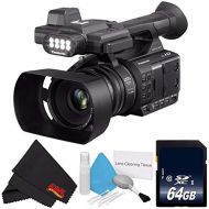 Panasonic AG-AC30 Full HD Camcorder with Touch Panel LCD Viewscreen AG-AC30PJ + 64GB Memory Card + Microfiber Cloth + Deluxe Cleaning Kit Bundle