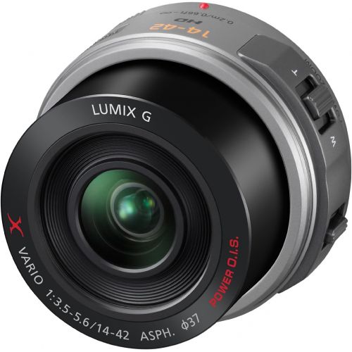 파나소닉 PANASONIC LUMIX G X Vario Power Zoom Lens, 14-42mm, F3.5-5.6 ASPH., Mirrorless Micro Four Thirds, POWER Optical I.S., H-PS14042S (SILVER)