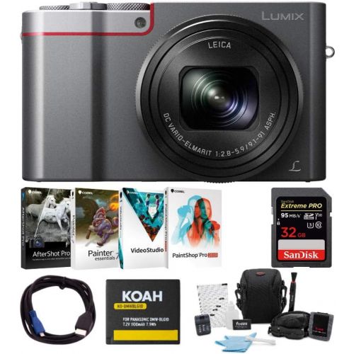 파나소닉 Panasonic LUMIX DMC-ZS100 Digital Camera 32 GB SD Card Bundle (Silver)