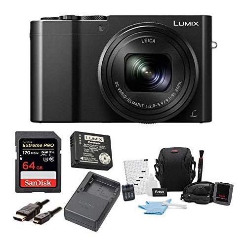 파나소닉 Panasonic LUMIX DMC-ZS100 Digital Camera Bundles (Battery & Charger Travel Bundle, Black)