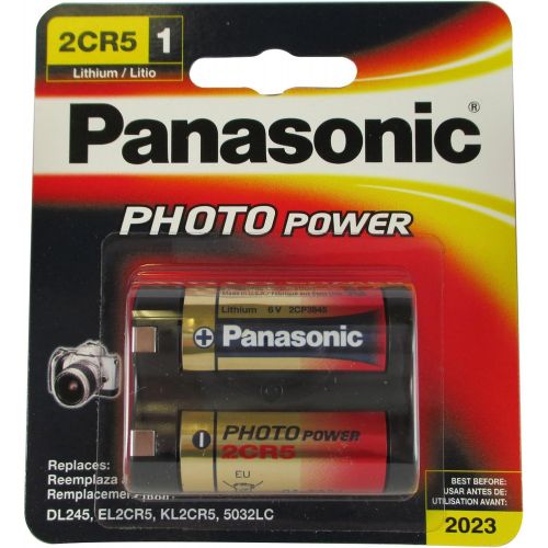 파나소닉 Panasonic 6-Volt Photo Lithium Cylinder Battery (2CR5MPA1B) (2CR-5MPA1B)