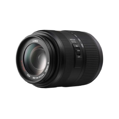 파나소닉 PANASONIC LUMIX G VARIO LENS, 45-200MM, F4.0-5.6 ASPH., MIRRORLESS MICRO FOUR THIRDS, MEGA OPTICAL I.S., H-FS045200 (USA BLACK)