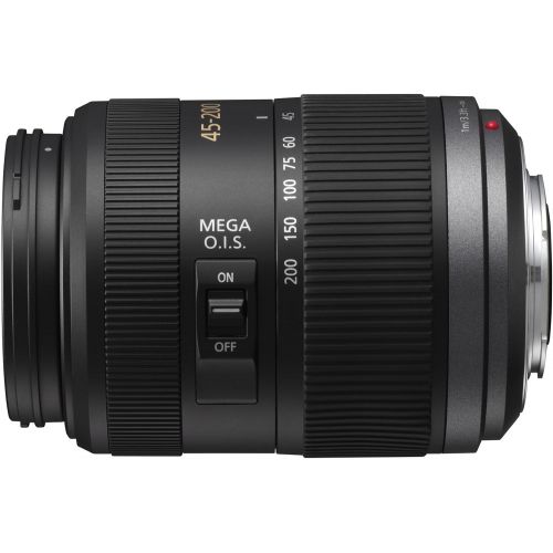 파나소닉 PANASONIC LUMIX G VARIO LENS, 45-200MM, F4.0-5.6 ASPH., MIRRORLESS MICRO FOUR THIRDS, MEGA OPTICAL I.S., H-FS045200 (USA BLACK)