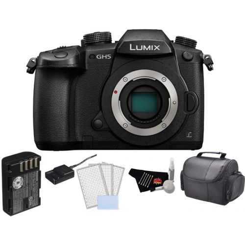 파나소닉 Panasonic Lumix DC-GH5 Mirrorless Micro Four Thirds Digital Camera (Body Only) Bundle with LCD Screen Protectors and More