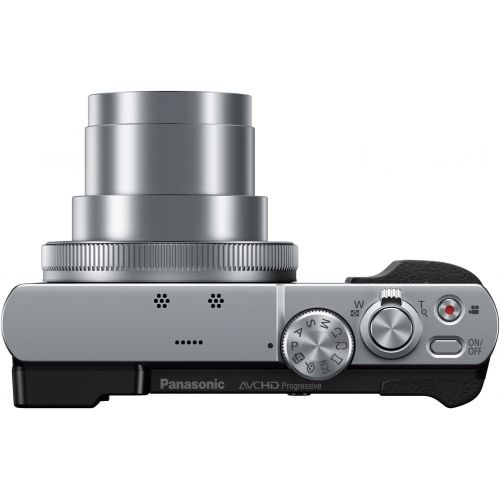 파나소닉 PANASONIC LUMIX ZS50 Camera, 30X LEICA DC Vario-ELMAR Lens, 12.1 Megapixels, High Sensitivity Sensor, Eye Viewfinder, DMC-ZS50S (USA SILVER)