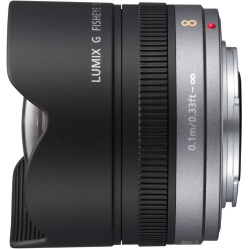 파나소닉 PANASONIC LUMIX G FISHEYE Lens, 8MM, F3.5, MIRRORLESS Micro Four Thirds, H-F008 (USA Black)