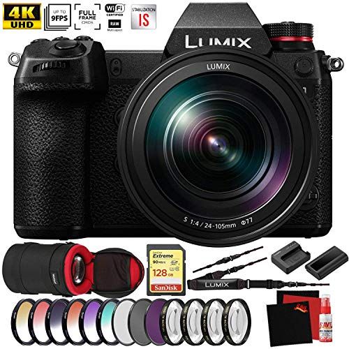 파나소닉 Panasonic Lumix DC-S1 Mirrorless Digital Camera with 24-105mm Lens New - Pro Photographer Bundle