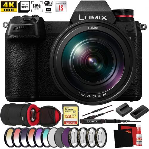 파나소닉 Panasonic Lumix DC-S1 Mirrorless Digital Camera with 24-105mm Lens New - Pro Photographer Bundle
