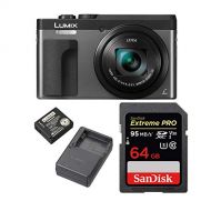 Panasonic Lumix DMC-ZS70S 20.3 Megapixel 4K Digital Camera (Silver) w/ 64GB SD Card & Lumix Battery & Charger Travel Bundle