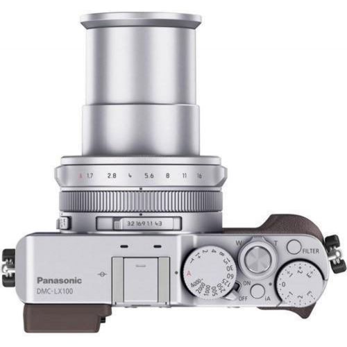 파나소닉 PANASONIC LUMIX LX100 4K Point and Shoot Camera, 3.1X LEICA DC Vario-SUMMILUX F1.7-2.8 Lens with Power O.I.S., 12.8 Megapixel, DMC-LX100S (USA SILVER)