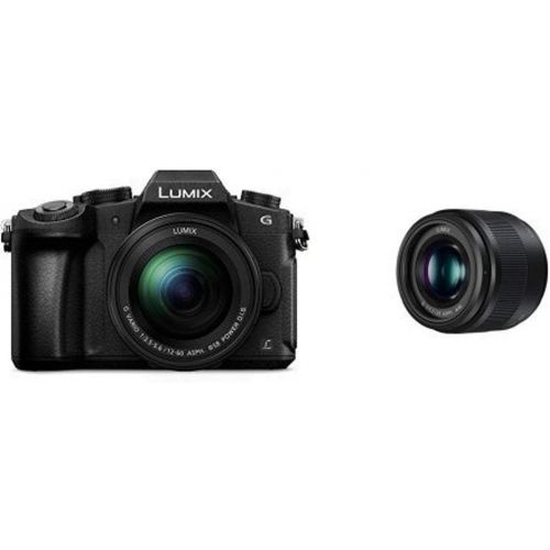 파나소닉 PANASONIC LUMIX G85 4K Mirrorless Camera with PANASONIC Lumix G Lens, 25MM, F1.7 ASPH