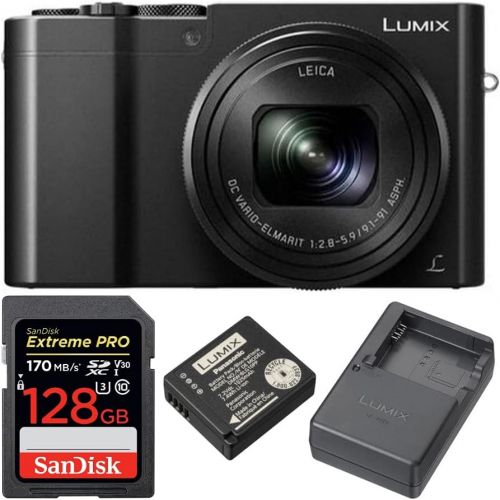 파나소닉 Panasonic DMC-ZS100 20.1MP Camera with DMW-ZSTRV Battery and 128GB Card Bundle