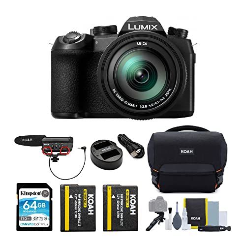 파나소닉 Panasonic LUMIX FZ1000 II 4K 16x Long Zoom Digital Camera Plus Vanguard Havana 21 Bag, 64GB Extreme PRO 170 MB/s, Pro Shotgun Video Mic, 2 Batteries, and Spider Tripod