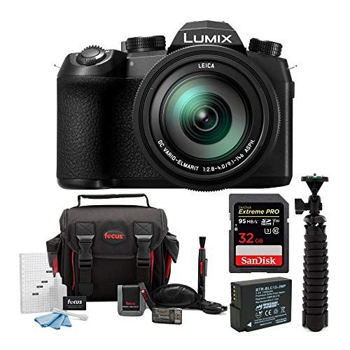 파나소닉 Panasonic LUMIX FZ1000 II 4K 16x Long Zoom Digital Camera Plus Sandisk Extreme PRO 32GB, Spider Tripod, Spare Battery, and Complete Accessory kit