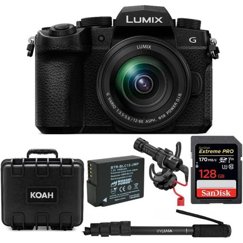 파나소닉 Panasonic Lumix DC-G95 Mirrorless Digital Camera with 12-60mm Lens Bundle Includes Rode VideoMicro, 128GB 170 MB/s Extreme Pro, Protective Hard case w/Foam, Spare Battery, 62 Monop