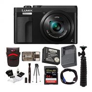 Panasonic LUMIX DC-ZS70K 20.3MP 4K Digital Camera (Black) with 64GB SD Card and Accessory Bundle, Panasonic Battery/Charger Pack Bundle