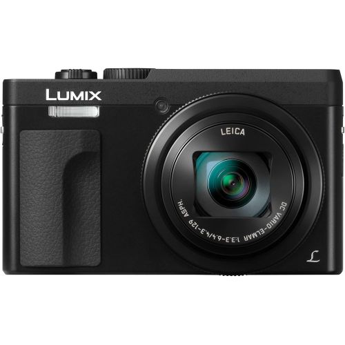 파나소닉 Panasonic LUMIX DC-ZS70K 20.3MP 4K Digital Camera (Black) with 64GB SD Card and Accessory Bundle, Panasonic Battery/Charger Pack Bundle