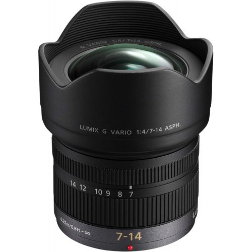 파나소닉 Panasonic H-F007014E LUMIX G Vario 7-14mm F4.0 ASPH. Lens - International Version (No Warranty)