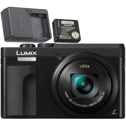 파나소닉 Panasonic LUMIX DC-ZS70S 20.3MP 4K Digital Camera (Black) with Battery and External Charger Travel Pack Bundle