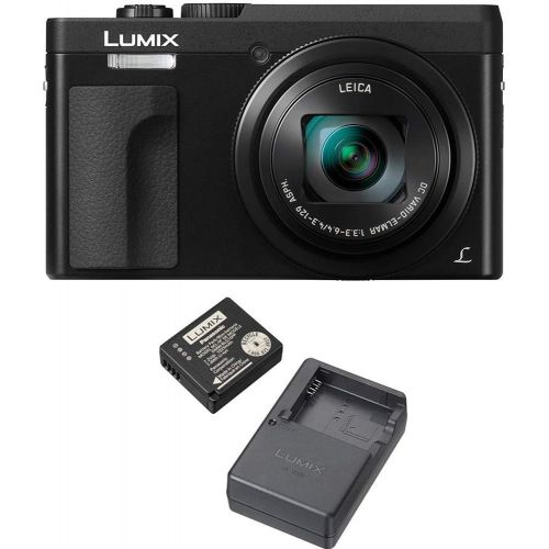 파나소닉 Panasonic LUMIX DC-ZS70S 20.3MP 4K Digital Camera (Black) with Battery and External Charger Travel Pack Bundle