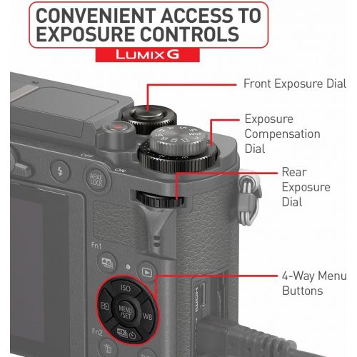 파나소닉 PANASONIC LUMIX GX9 4K Mirrorless ILC Camera Body with 12-60mm F3.5-5.6 Power O.I.S. Lens, DC-GX9MS (USA SILVER)