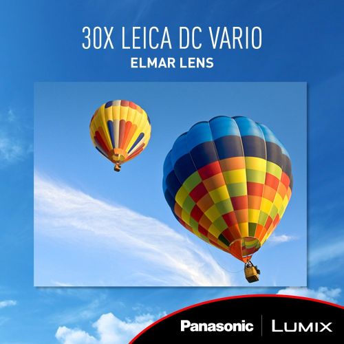 파나소닉 Panasonic Lumix 4K Digital Camera with 30X LEICA DC Vario-ELMAR Lens F3.3-6.4, 18 Megapixels, and High Sensitivity Sensor - Point and Shoot Camera - DMC-ZS60K (BLACK)