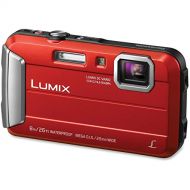 PANASONIC LUMIX Waterproof Digital Camera Underwater Camcorder with Optical Image Stabilizer, Time Lapse, Torch Light and 220MB Built-In Memory  DMC-TS30R (Red)