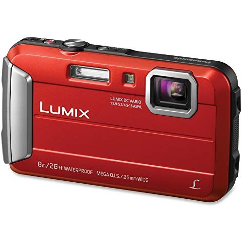 파나소닉 PANASONIC LUMIX Waterproof Digital Camera Underwater Camcorder with Optical Image Stabilizer, Time Lapse, Torch Light and 220MB Built-In Memory  DMC-TS30R (Red)