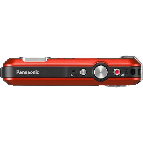 파나소닉 PANASONIC LUMIX Waterproof Digital Camera Underwater Camcorder with Optical Image Stabilizer, Time Lapse, Torch Light and 220MB Built-In Memory  DMC-TS30R (Red)