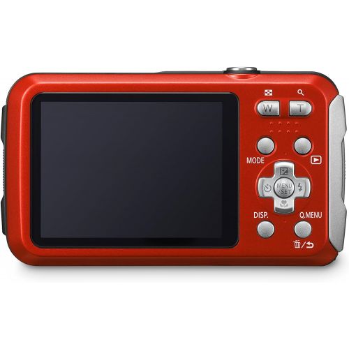 파나소닉 PANASONIC LUMIX Waterproof Digital Camera Underwater Camcorder with Optical Image Stabilizer, Time Lapse, Torch Light and 220MB Built-In Memory  DMC-TS30R (Red)