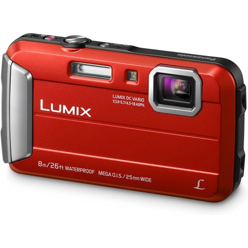 파나소닉 PANASONIC LUMIX Waterproof Digital Camera Underwater Camcorder with Optical Image Stabilizer, Time Lapse, Torch Light and 220MB Built-In Memory  DMC-TS30R (Red)