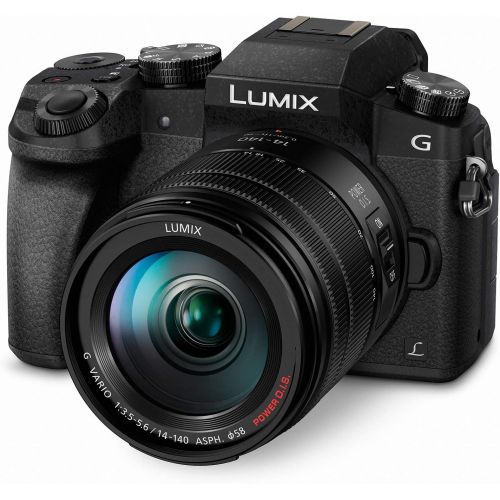 파나소닉 PANASONIC LUMIX G7 4K Mirrorless Camera, with 14-140mm Power O.I.S. Lens, 16 Megapixels, 3 Inch Touch LCD, DMC-G7HK (USA BLACK)
