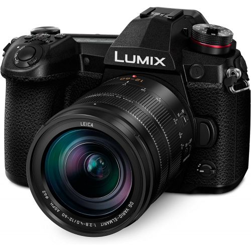 파나소닉 Panasonic DC-G9LK LUMIX G9 Mirrorless Camera, 20.3 Megapixels plus 80 Megapixel High-Resolution Mode with Leica Vario-Elmarit 12-60mm F2.8-4.0 Lens, 3, Black